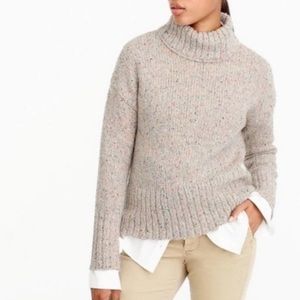 J Crew Mock Turtleneck Wool Sweater in Confetti